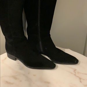 Suede riding boots